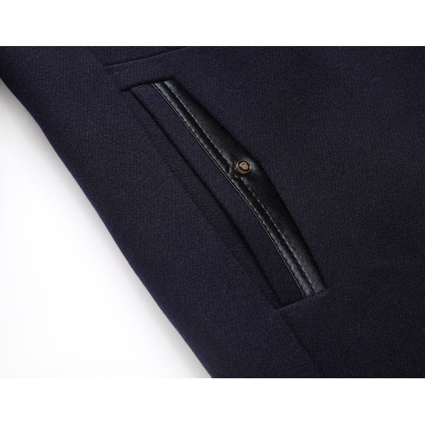 Wollen jas | Single Breasted | Gewatteerde voering | Wollen Trenchcoat | Heren Winterjas-Boetiek Moda
