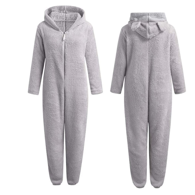 Wollen rompers met capuchon | Zip-Up | Onsies voor Adults | Loungewear-Boetiek Moda