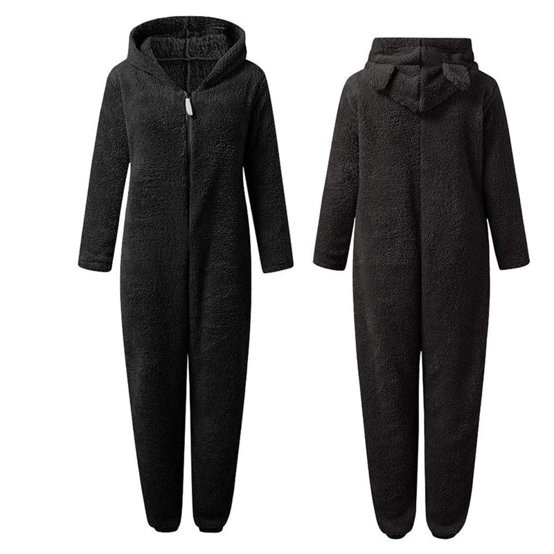 Wollen rompers met capuchon | Zip-Up | Onsies voor Adults | Loungewear-Boetiek Moda