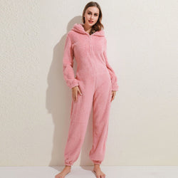 Wollen rompers met capuchon | Zip-Up | Onsies voor Adults | Loungewear-Boetiek Moda