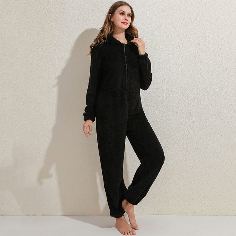 Wollen rompers met capuchon | Zip-Up | Onsies voor Adults | Loungewear-Boetiek Moda