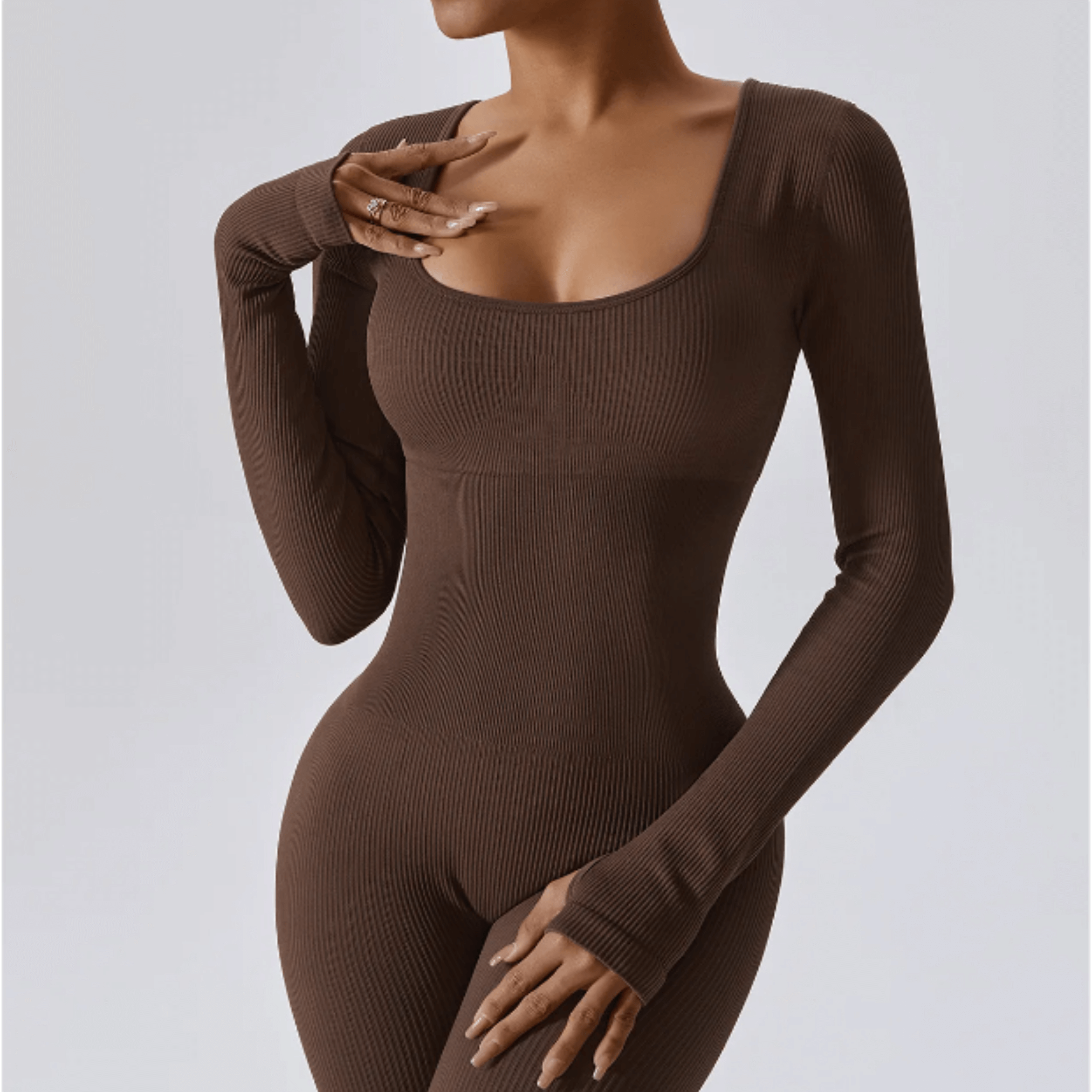 Workout Jumpsuit - Flatterende jumpsuit met lange mouwen voor dames om in te sporten-Boetiek Moda