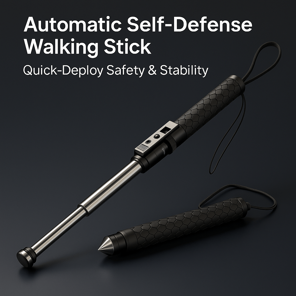 Zelfverdedigingswandelstok - Snel - Automatisch - Zelfverdedigingsstok - Wandelstok-Boetiek Moda