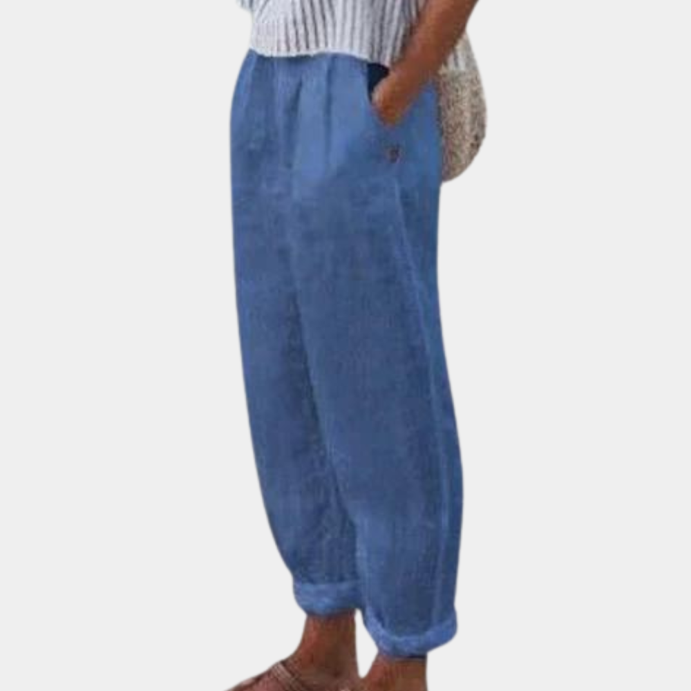 Zomerbroek - Los model - Lichtgewicht - Linnen broek - Damesbroek-Boetiek Moda