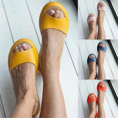 Zomersandalen - Slip-On Open Teen Platform Sandalen voor Dames-Boetiek Moda