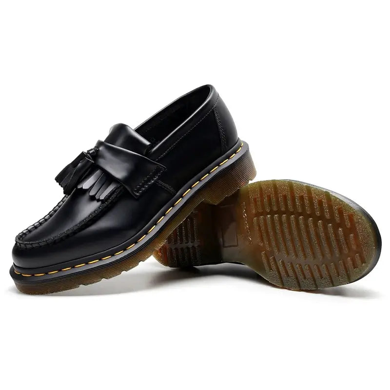 Zwarte Loafers - Heren Chunky Slip-On Tassel Loafer Schoenen-Boetiek Moda