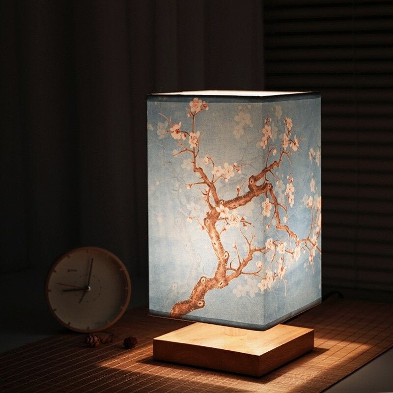 Kersenbloesemlamp - Hout - Nachtlampje - Japanse lamp - Tafellamp